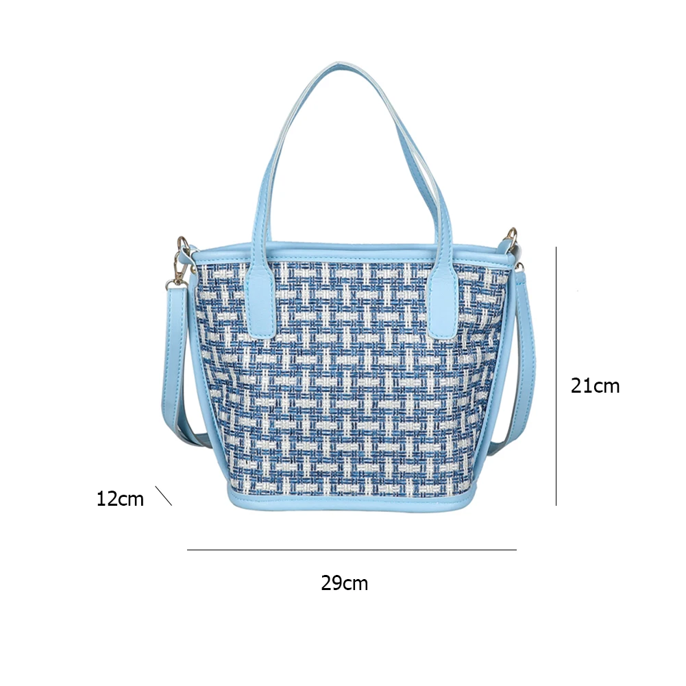 Fashion Women Shoulder Bag Woven Knitted Large Capacity Retro Top-handle Bag Solid Color Female Handbag Daily Shopping Totes
Fashion Women Shoulder Bag Woven Knitted Large Capacity Retro Top-handle Bag Solid Color Female Handbag Daily Shopping Totes
