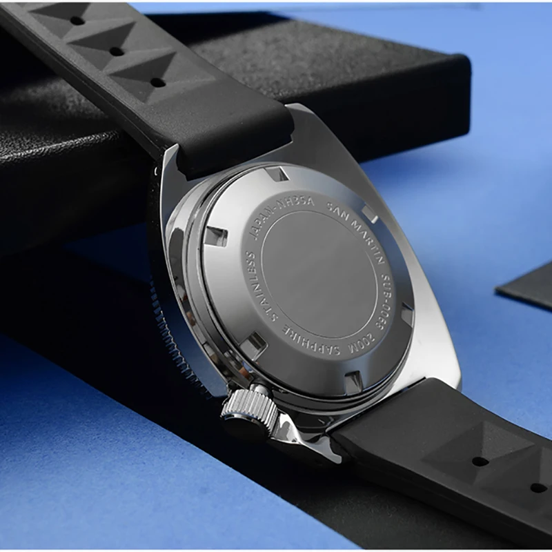 San Martin 6105 Luminous Kanagawa Surfing Dial Watches Sapphire Crystal Automatic NH35 Mov't Mechanical Steel Men Watches Male 
San Martin 6105 Luminous Kanagawa Surfing Dial Watches Sapphire Crystal Automatic NH35 Mov't Mechanical Steel Men Watches Male