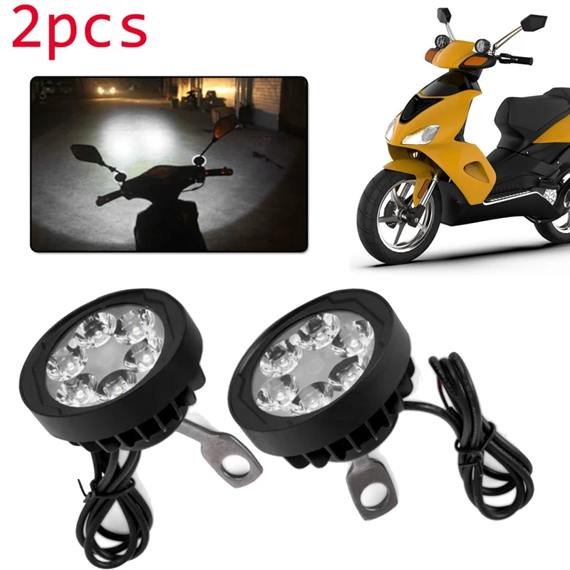 2PCS Motorcycle Headlight Fog Driving Lights Front head light lamp 6 LED Rearview Mirror Spotlight with Switch 12V
2PCS Motorcycle Headlight Fog Driving Lights Front head light lamp 6 LED Rearview Mirror Spotlight with Switch 12V