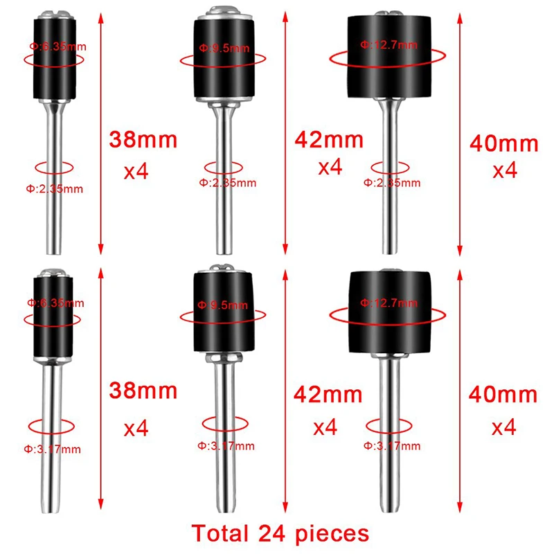 384 Pieces Drum Sander Set Including 360 Pieces Nail Sanding Band Sleeves and 24 Pieces Drum Mandrels for Rotary Tool
384 Pieces Drum Sander Set Including 360 Pieces Nail Sanding Band Sleeves and 24 Pieces Drum Mandrels for Rotary Tool
