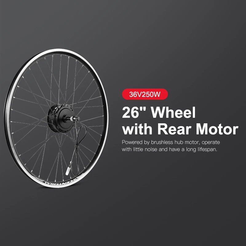 36V 250W Rear Wheel Hub Motor Electric Bike Conversion 26 inch Brushless Freewheel Bicycle Engine Ebike Kits
36V 250W Rear Wheel Hub Motor Electric Bike Conversion 26 inch Brushless Freewheel Bicycle Engine Ebike Kits