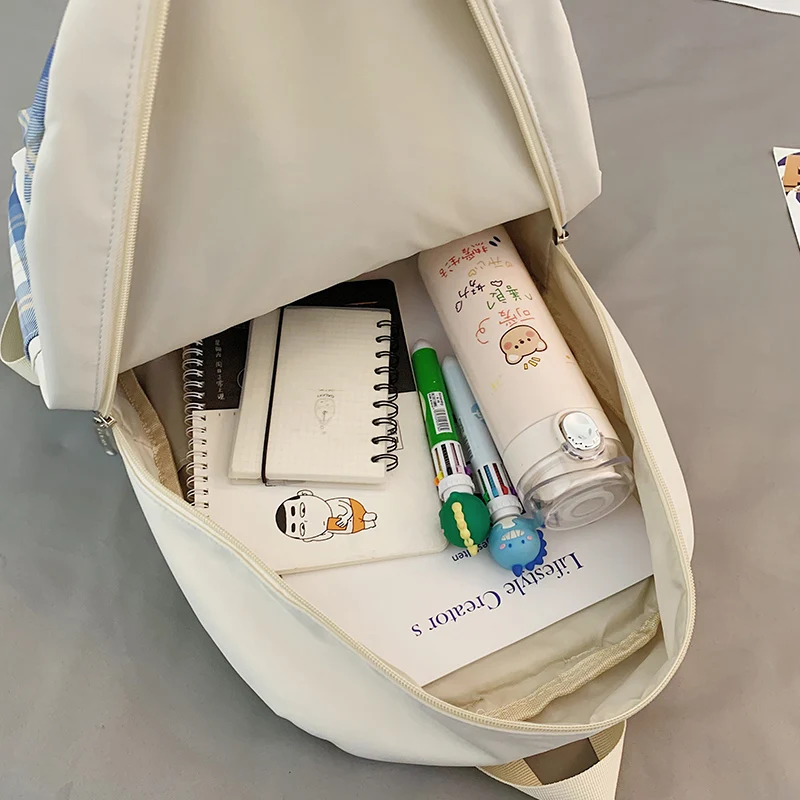 Plaid Nylon Backpack for Women Korean Large Capacity School Bag Cute Female Anti Theft Bookbag Soft Fabric Backpack Girl Bagpack
Plaid Nylon Backpack for Women Korean Large Capacity School Bag Cute Female Anti Theft Bookbag Soft Fabric Backpack Girl Bagpack