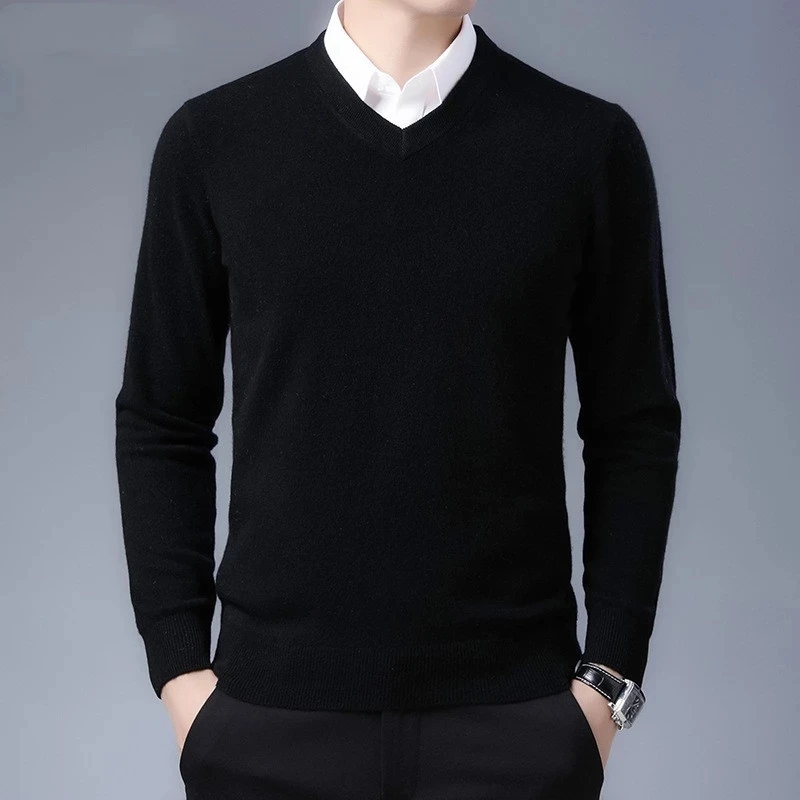 KOLMAKOV New Autumn And Winter Men's V-neck Thick Sweater Woollen And Cashmere Sweaters Work Clothes Chicken Collar Male
KOLMAKOV New Autumn And Winter Men's V-neck Thick Sweater Woollen And Cashmere Sweaters Work Clothes Chicken Collar Male