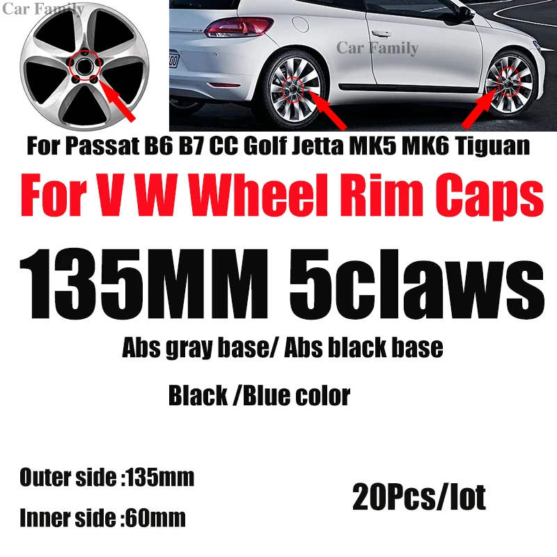 20pcs Emblem Car Wheel Center Hub Caps 135mm 5pins Badge For Passat B6 B7 CC Golf MK5 MK6 Tiguan Auto Rims Centre logo Cover
20pcs Emblem Car Wheel Center Hub Caps 135mm 5pins Badge For Passat B6 B7 CC Golf MK5 MK6 Tiguan Auto Rims Centre logo Cover