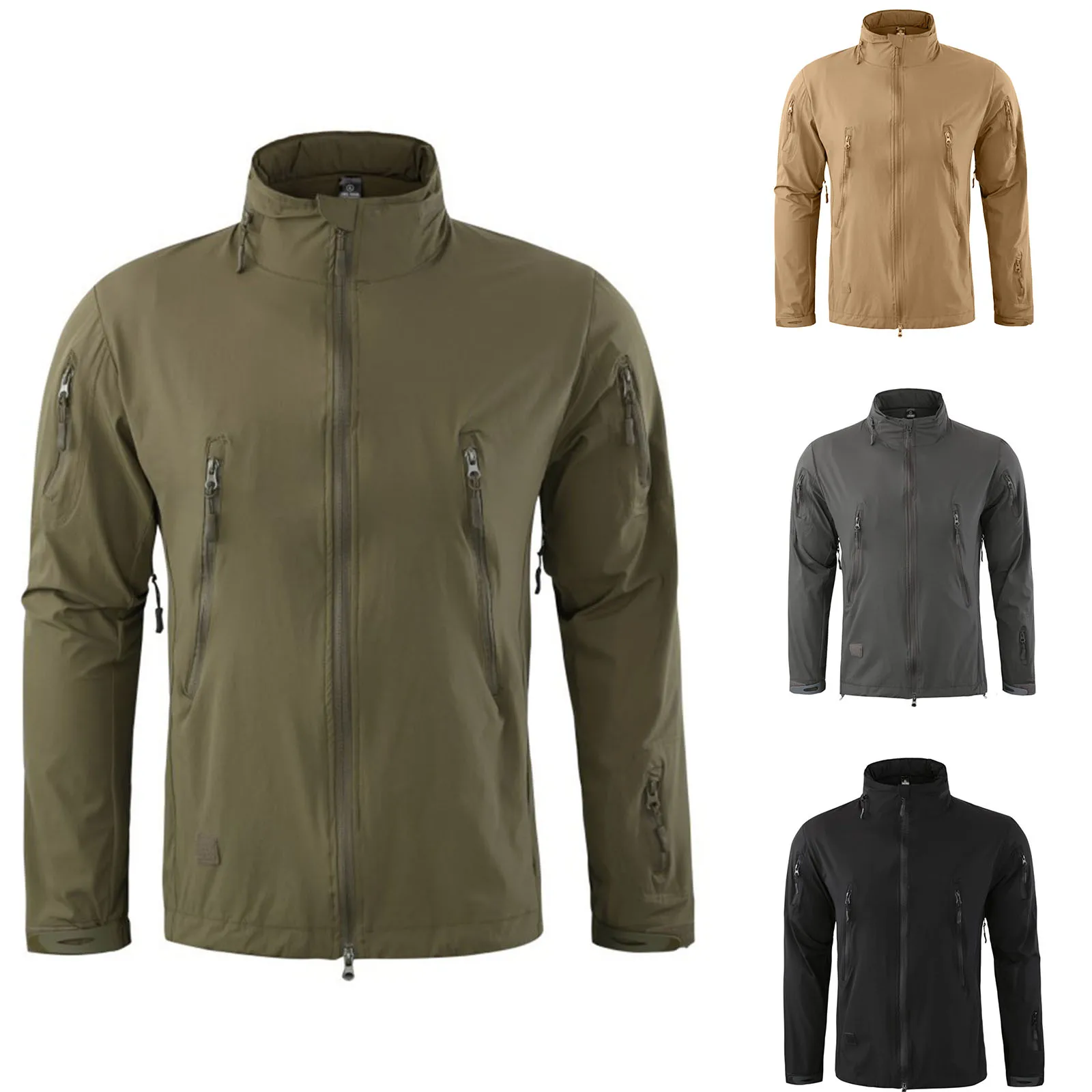 Men's Detachable Hood Coat Solid Long Sleeve High Collar Jacket with Zipper and Pocket Pizex Jacket For Fishing Sportwear
Men's Detachable Hood Coat Solid Long Sleeve High Collar Jacket with Zipper and Pocket Pizex Jacket For Fishing Sportwear