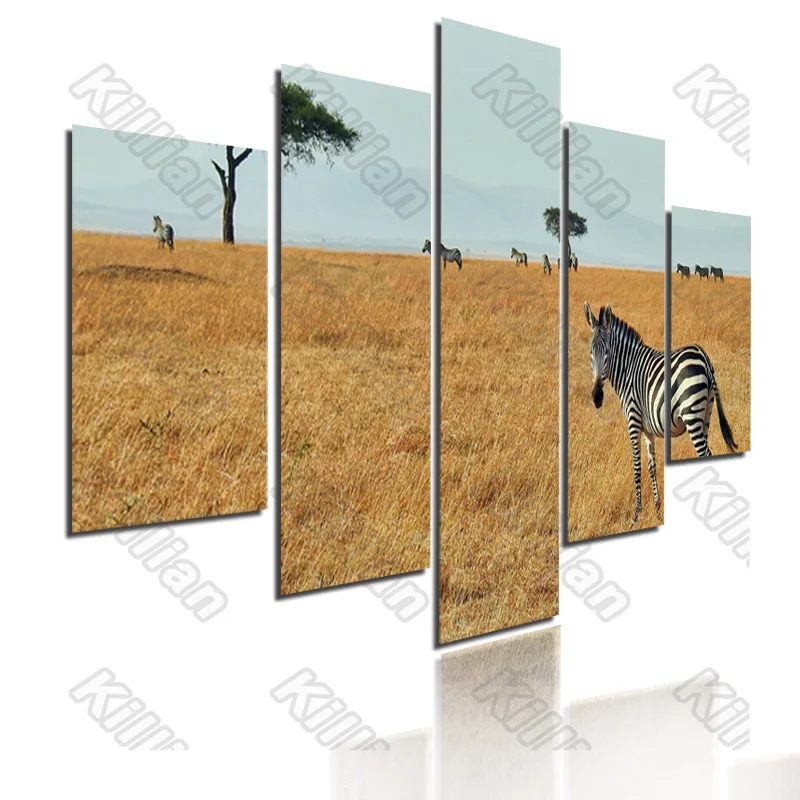 Modern Style Mural Canvas Paintings Modular Bed Home Decor Prints 5 Pieces Zebra Grassland Decoration Living Room Wall Fresco
Modern Style Mural Canvas Paintings Modular Bed Home Decor Prints 5 Pieces Zebra Grassland Decoration Living Room Wall Fresco
