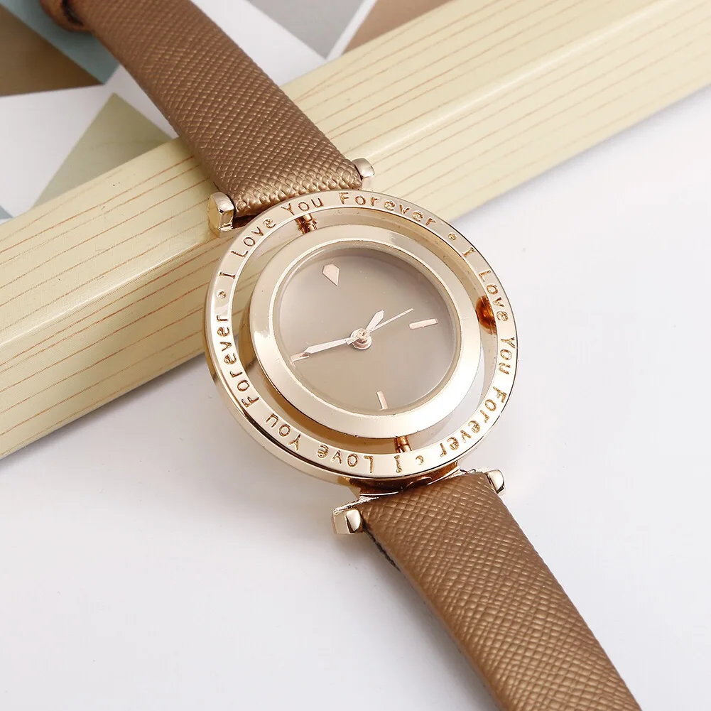 Luxury Women Watches Rose Gold Dial rotate Women Watch Female Clock Leather Ladies Wrist Watches Color Relogio Feminino
Luxury Women Watches Rose Gold Dial rotate Women Watch Female Clock Leather Ladies Wrist Watches Color Relogio Feminino