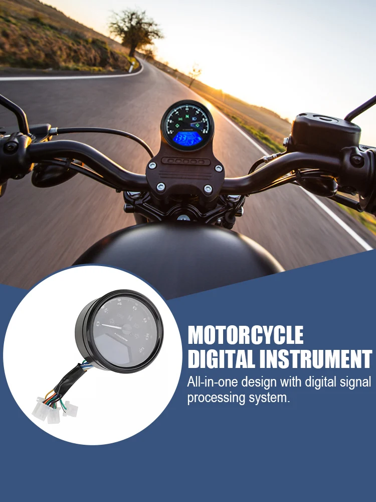 LED Digital Indicator Tachometer Fuel Meter Anti-glare Multifunctional Motorcycle Panel Speedometer Night vision Dial Odometer
LED Digital Indicator Tachometer Fuel Meter Anti-glare Multifunctional Motorcycle Panel Speedometer Night vision Dial Odometer