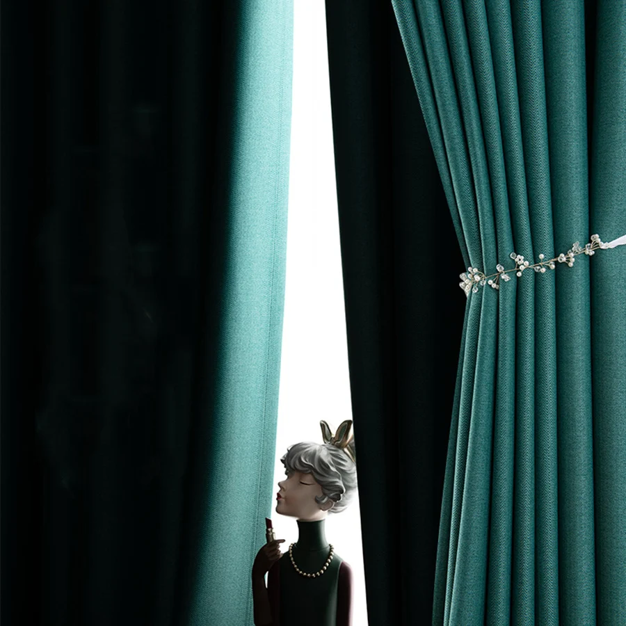 Nordic Blue Fish Bone Texture Thicker Blackout Curtains For Living Room Modern Pure Orange Cloth Bedroom Kitchen Drapes #40
Nordic Blue Fish Bone Texture Thicker Blackout Curtains For Living Room Modern Pure Orange Cloth Bedroom Kitchen Drapes #40