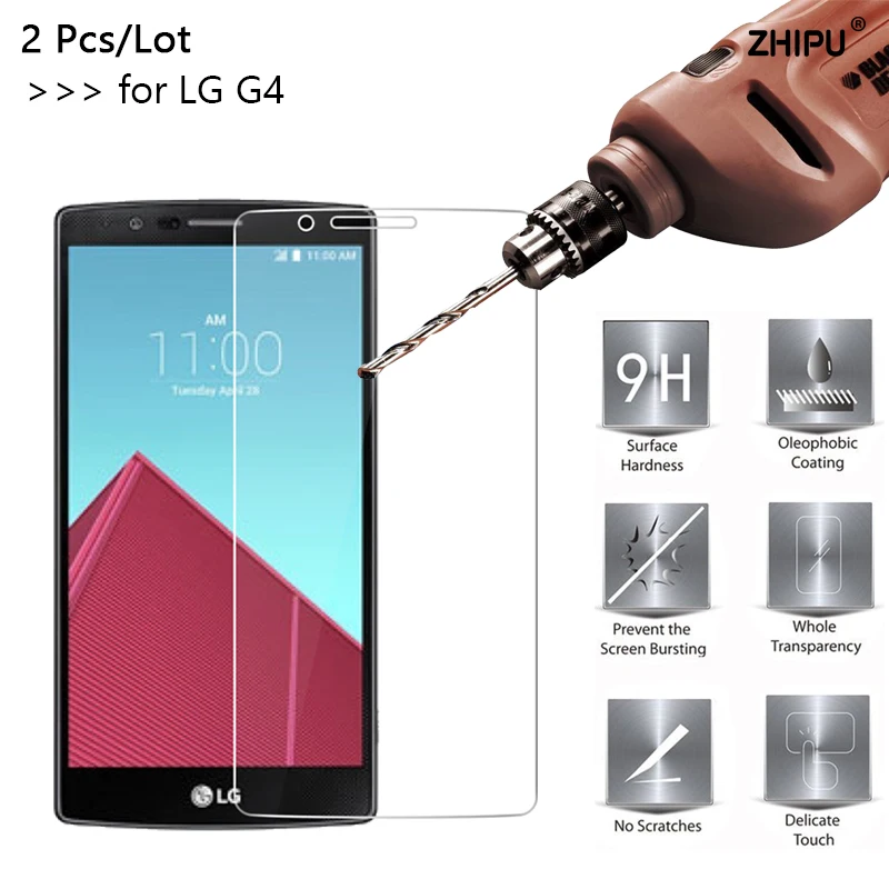 2Pcs 2.5D 0.26mm 9H Premium Tempered Glass For LG G4 H818 H815 H810 F500 VS999 Screen Protector protective film * | Мобильные