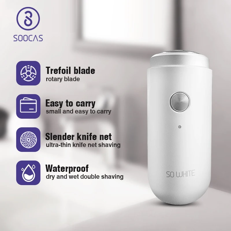 SOOCAS SO WHITE ED1 электробритва Мини Портативная бритва USB Аккумуляторная триммер для бороды моющиеся мужские сухие бритвы
SOOCAS SO WHITE ED1 электробритва Мини Портативная бритва USB Аккумуляторная триммер для бороды моющиеся мужские сухие бритвы