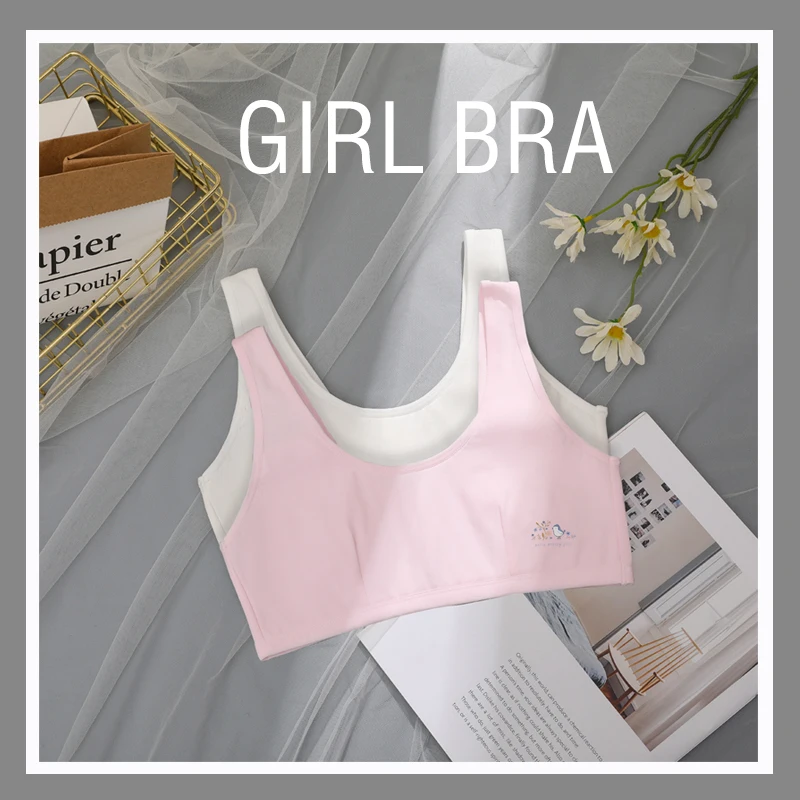 New Summer Girls Sport Bras Development Period Cotton Vest Girls Underwear Student Underwear With Chest Pad Puberty Clothing
New Summer Girls Sport Bras Development Period Cotton Vest Girls Underwear Student Underwear With Chest Pad Puberty Clothing