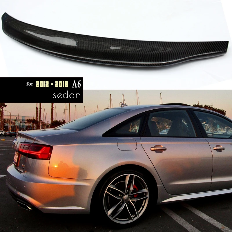 3*3 Carbon Fiber Rear Spoiler Boot Wing Ducktail Fit for Audi A6 C7 (2012 - 2018) 4-Door Sedan, Easy Installation, Great Fitment
3*3 Carbon Fiber Rear Spoiler Boot Wing Ducktail Fit for Audi A6 C7 (2012 - 2018) 4-Door Sedan, Easy Installation, Great Fitment