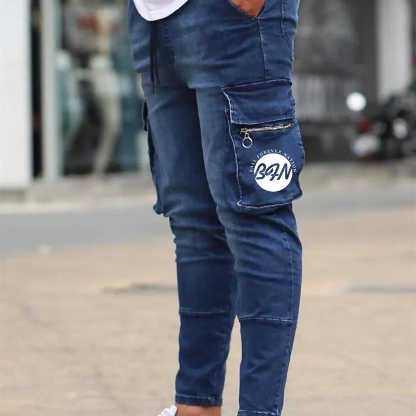 Autumn New Men's Warm Slim Fit Jeans Business Fashion Thicken Denim Trousers Stretch Multiple Pocket Zipper Logo Brand Pant
Autumn New Men's Warm Slim Fit Jeans Business Fashion Thicken Denim Trousers Stretch Multiple Pocket Zipper Logo Brand Pant