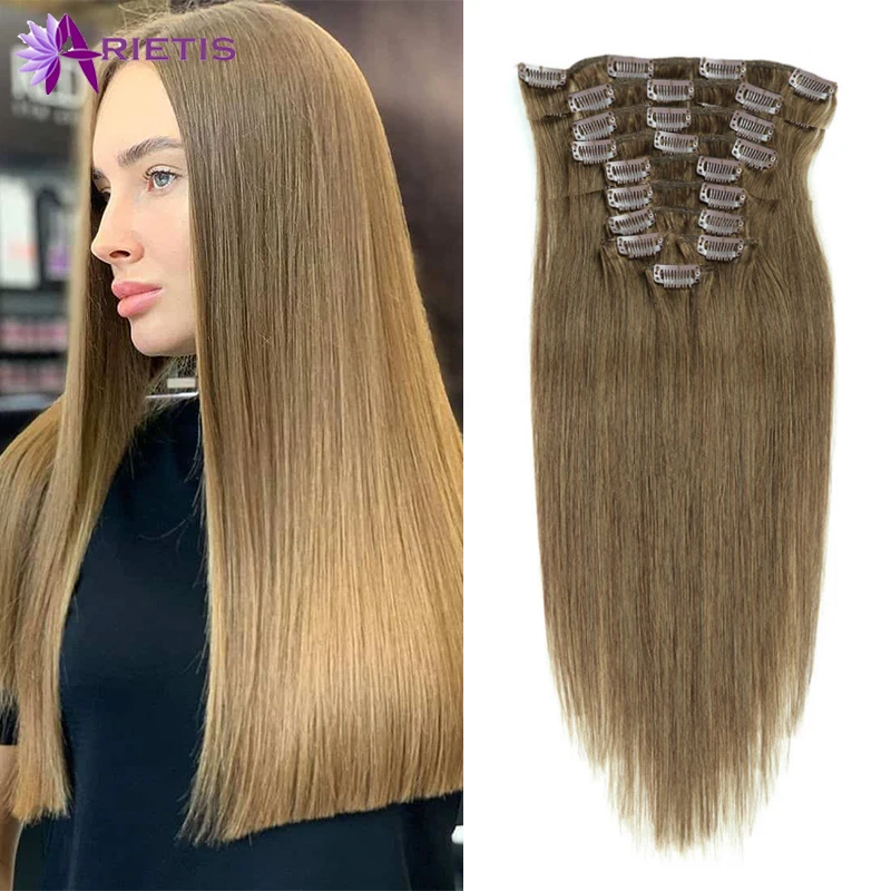 Straight Clip In Human Hair Extensions 160G 10pcs/Set 16-24 Inch Multiple Colour Brazilian Remy Human Hair Extension Clip Ins
Straight Clip In Human Hair Extensions 160G 10pcs/Set 16-24 Inch Multiple Colour Brazilian Remy Human Hair Extension Clip Ins