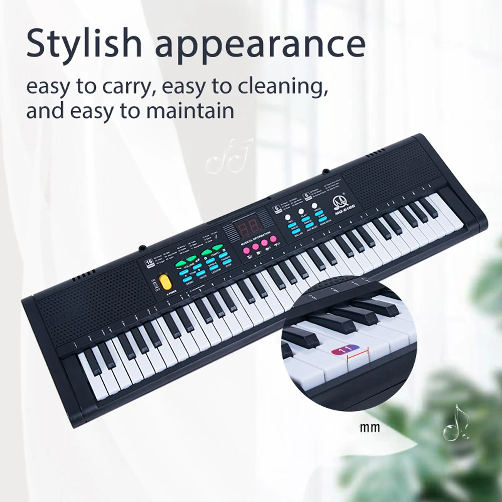 61 Key Electronic Keyboard with Digital Display Screen Kid Multifunctional Electric Piano with Microphone Interface for Beginner
61 Key Electronic Keyboard with Digital Display Screen Kid Multifunctional Electric Piano with Microphone Interface for Beginner