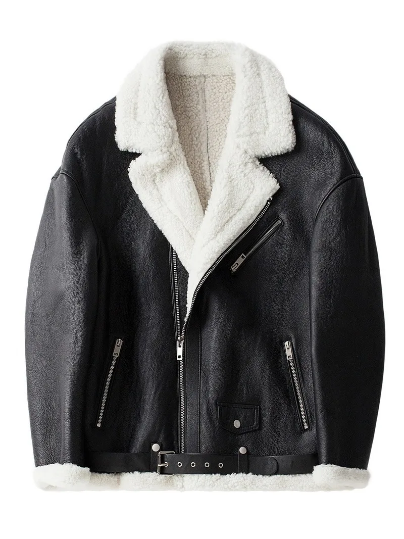 Leather Jacket Genuine Men Winter Real Fur Coat Shearling Motorcycle Jacket Man Fashion Men's Leather Jacekts 12188 KJ5522
Leather Jacket Genuine Men Winter Real Fur Coat Shearling Motorcycle Jacket Man Fashion Men's Leather Jacekts 12188 KJ5522