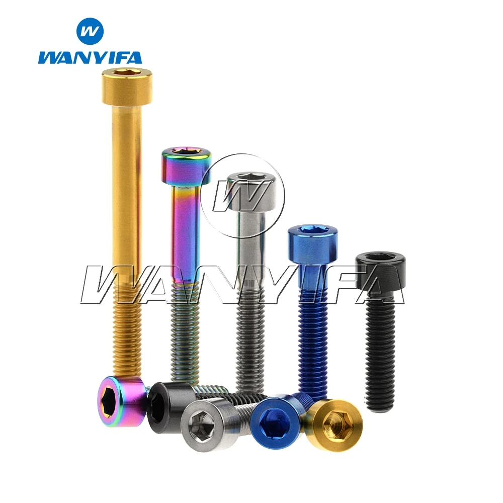 Wanyifa Titanium Bolt M5 x 20 25 30 35mm DIN912 Allen Key Head Ti Screw for Bicycle Stem Seatpost
Wanyifa Titanium Bolt M5 x 20 25 30 35mm DIN912 Allen Key Head Ti Screw for Bicycle Stem Seatpost