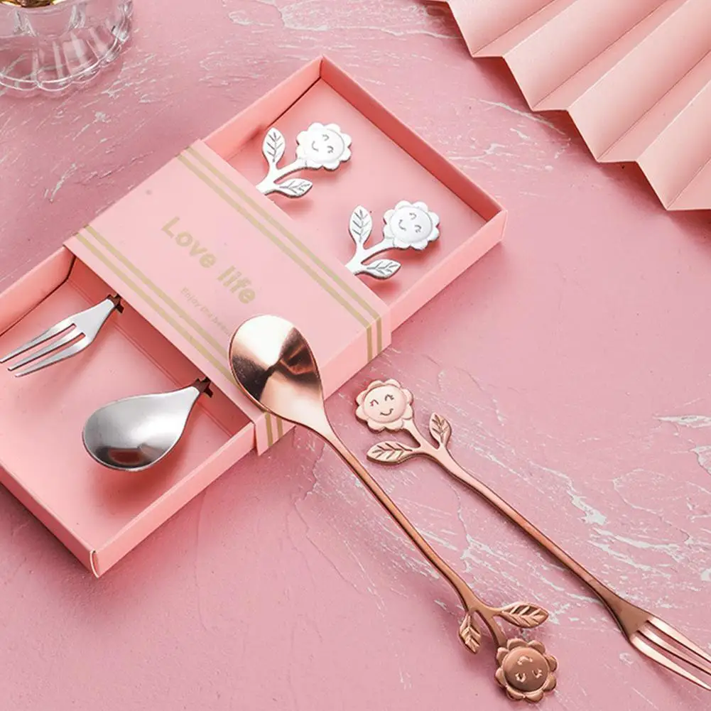 Steel Coffee Spoons Sunflower Spoon Coffee Ice Tableware Fruit Salad Fork Fork Spoon Cream Dessert Spoon P4s8
Steel Coffee Spoons Sunflower Spoon Coffee Ice Tableware Fruit Salad Fork Fork Spoon Cream Dessert Spoon P4s8