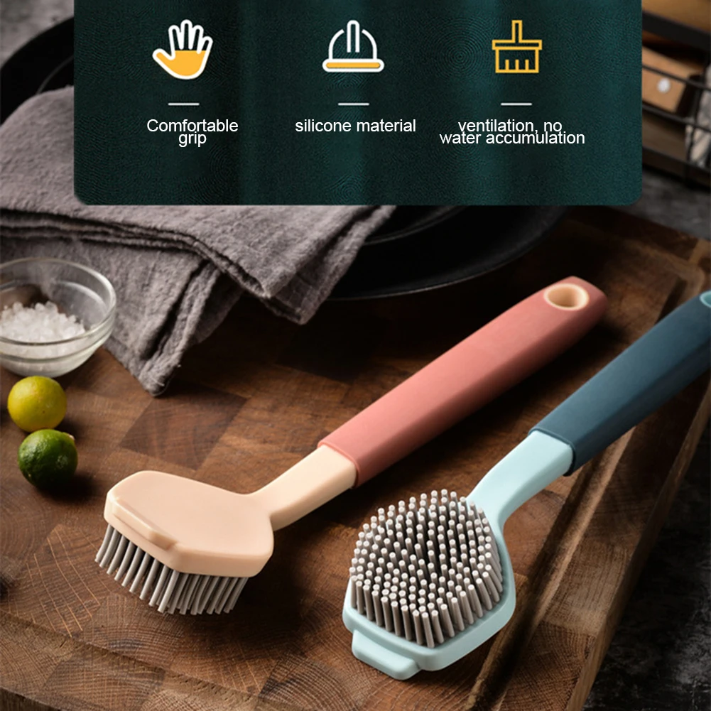 New Durable Long Handle Pot Cleaning Brush Silicone Soft Suspensible Scrub Brush For Dishes Pan Utensil Cleaning Kitchen Tools
New Durable Long Handle Pot Cleaning Brush Silicone Soft Suspensible Scrub Brush For Dishes Pan Utensil Cleaning Kitchen Tools