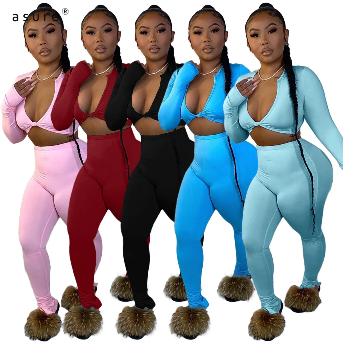 Tracksuit Women Sexy Club Outfit Jogging Full Female Sportswear Office Suit Crop Top And Pant Two Piece Set Home Clothes ALS208
Tracksuit Women Sexy Club Outfit Jogging Full Female Sportswear Office Suit Crop Top And Pant Two Piece Set Home Clothes ALS208