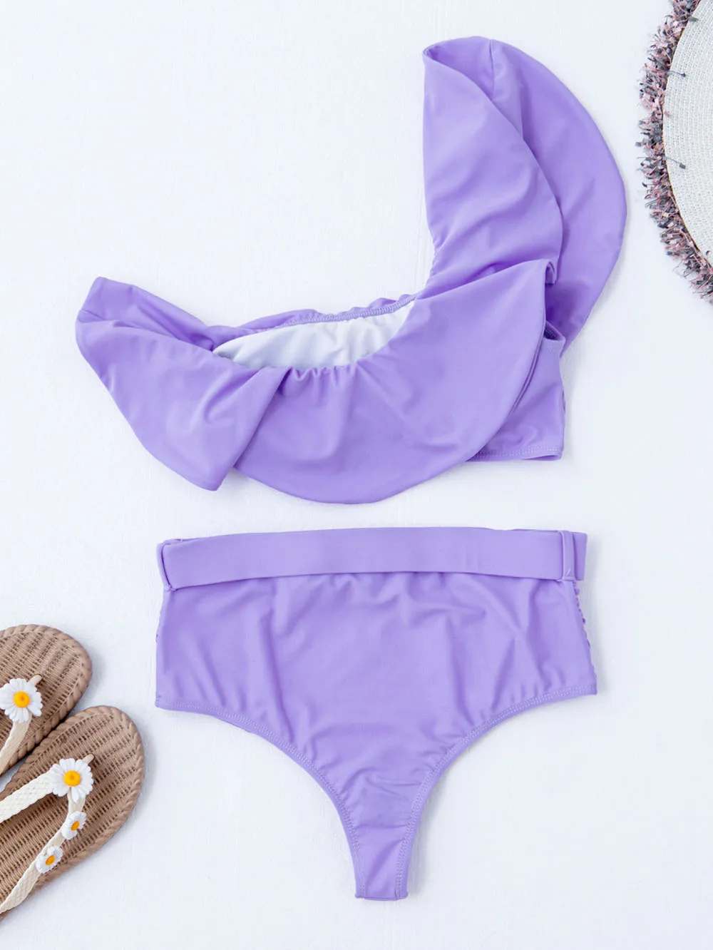 2021 New Bikini Ruffled Bikini Set Women One Shoulder High Waist Two Piece Swimsuit Girl Beach Bathing Suit Swimwear Biquinis
2021 New Bikini Ruffled Bikini Set Women One Shoulder High Waist Two Piece Swimsuit Girl Beach Bathing Suit Swimwear Biquinis