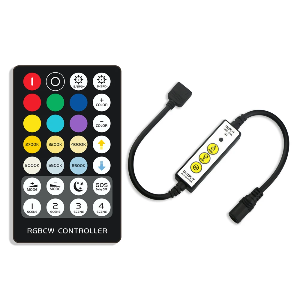IR 14 Keys 17 Keys 28 Keys LED Strip Controller with 3 Keys Receiver for 3825 5050 RGB RGBW RGBCCT LED Light Strip DC5-24V 144W 
IR 14 Keys 17 Keys 28 Keys LED Strip Controller with 3 Keys Receiver for 3825 5050 RGB RGBW RGBCCT LED Light Strip DC5-24V 144W