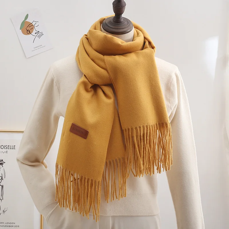 Scarf Women's Korean Style Spring Winter Simple Pure Color Imitation Cashmere Long Shawl Dual-use Warmth All-match Thick Women
Scarf Women's Korean Style Spring Winter Simple Pure Color Imitation Cashmere Long Shawl Dual-use Warmth All-match Thick Women