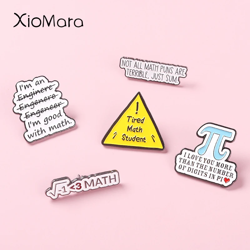 Значения функциональности Pi Day эмалированная булавка забавные броши для