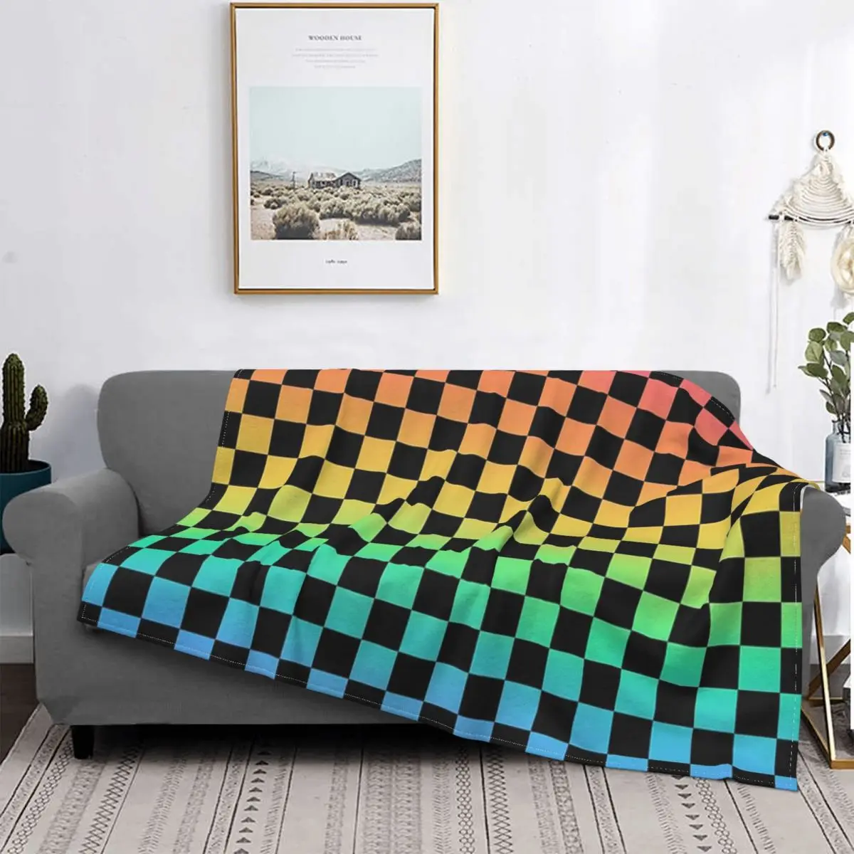 Manta de cuadros de arcoíris y negro, para cama colcha, funda para sofá, manta de verano, textil para el hogar de lujo
Manta de cuadros de arcoíris y negro, para cama colcha, funda para sofá, manta de verano, textil para el hogar de lujo