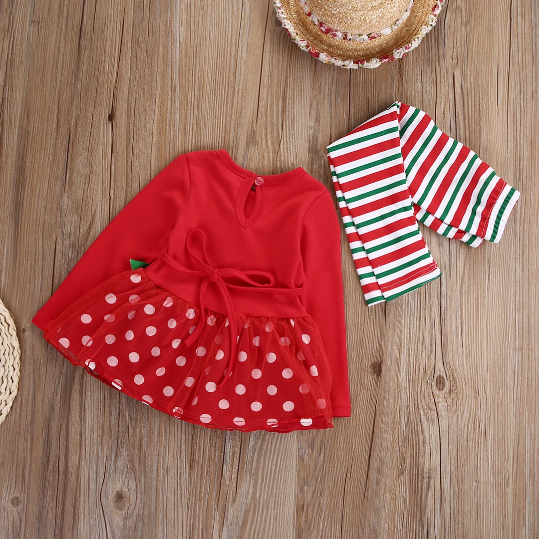 Autumn Fashion Kids Baby Girl Christmas Clothes Cartoon Chiffon Dot Dress Top Stripe Pant Clothes XMAS Outfit Set
Autumn Fashion Kids Baby Girl Christmas Clothes Cartoon Chiffon Dot Dress Top Stripe Pant Clothes XMAS Outfit Set