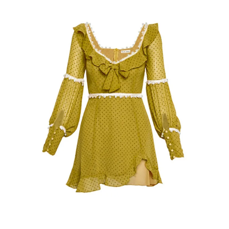 Spring Vintage Polka Dot Mini Dress Women Summer Spring 2021 Puff Sleeve Ruffles Neck Dresses Elegant Bohemian Dress
Spring Vintage Polka Dot Mini Dress Women Summer Spring 2021 Puff Sleeve Ruffles Neck Dresses Elegant Bohemian Dress