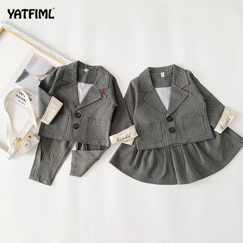 Детские костюмы YATFIML для девочек и мальчиков детский наряд свадебное платье
