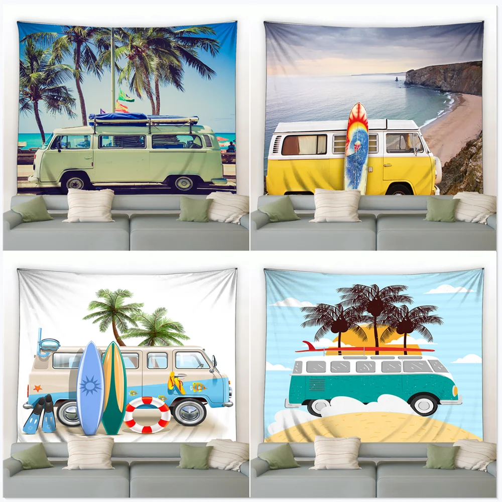 Bus Palm Tree Beach Tapestry Ocean Decorative Wall Hanging Picnic Mat Blanket Theme Hotel Hippie Bedroom Boho Home Room Decor
Bus Palm Tree Beach Tapestry Ocean Decorative Wall Hanging Picnic Mat Blanket Theme Hotel Hippie Bedroom Boho Home Room Decor