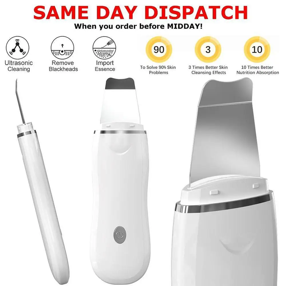 Ultrasonic Skin Scrubber Deep Cleansing Blackhead Horny Acne Removal Skin Rejuvenation Peeling Shoveling Machine Beauty
Ultrasonic Skin Scrubber Deep Cleansing Blackhead Horny Acne Removal Skin Rejuvenation Peeling Shoveling Machine Beauty