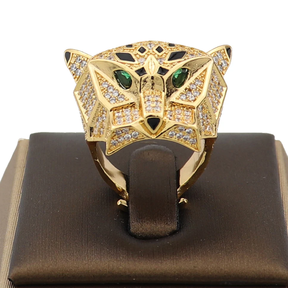 New Fashion Charm Hip Hop Jewelry Classic Animal Shape Ring Tiger Head Ring Full of Zircon Party Wedding Gift for Man and Women
New Fashion Charm Hip Hop Jewelry Classic Animal Shape Ring Tiger Head Ring Full of Zircon Party Wedding Gift for Man and Women