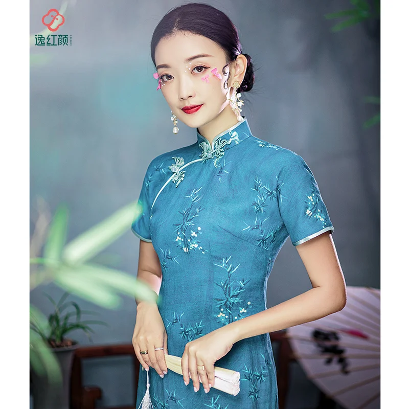 Escape beauty goose * thin cheongsam modified female ramie cheongsam Chinese qipao dress
Escape beauty goose * thin cheongsam modified female ramie cheongsam Chinese qipao dress