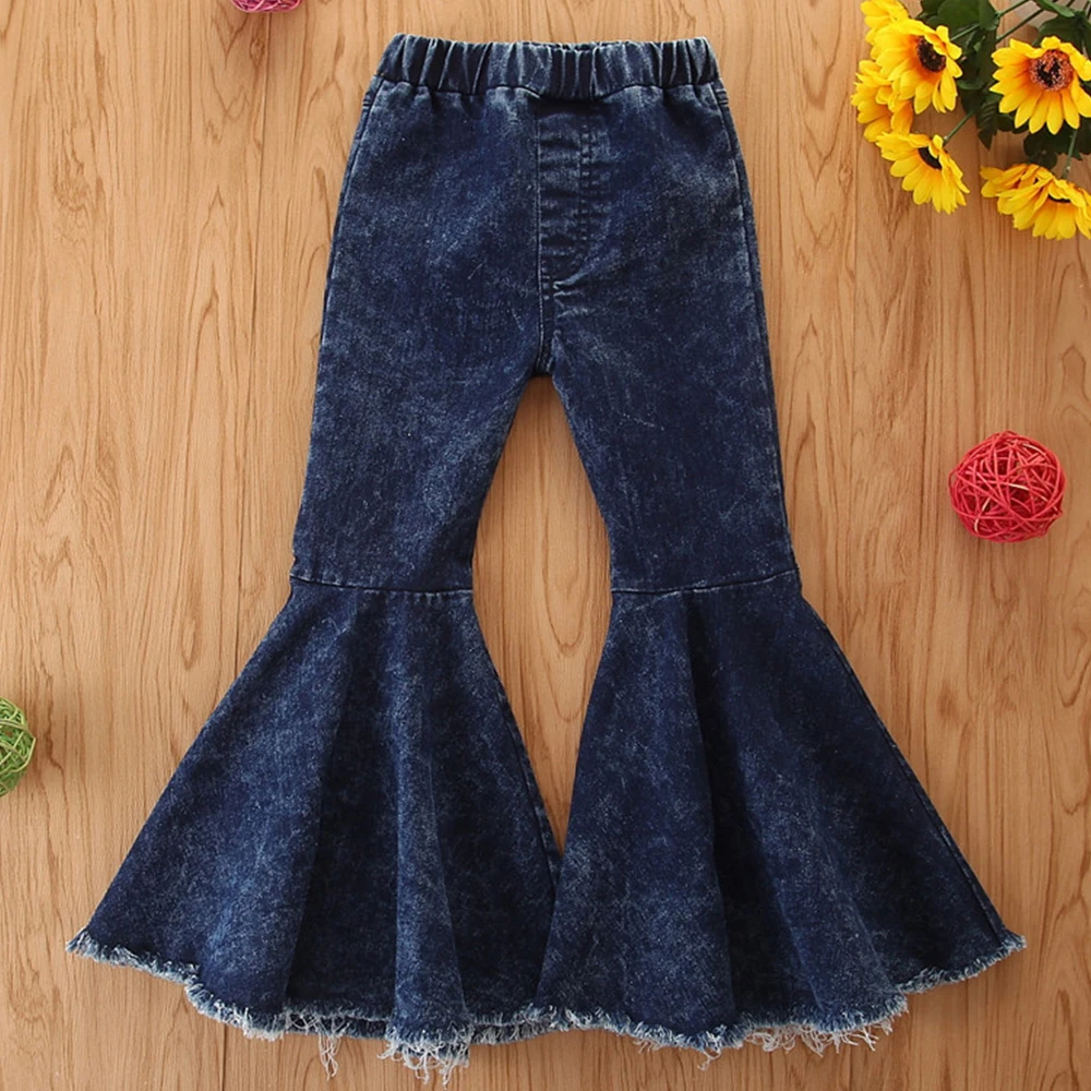 2021New Hot Sale Baby Child High Waist Jeans Girls Jeans Oversize Fashion Girls Ruffle Denim Wide Leg Flare Trousers 2-8Y Wear 
2021New Hot Sale Baby Child High Waist Jeans Girls Jeans Oversize Fashion Girls Ruffle Denim Wide Leg Flare Trousers 2-8Y Wear