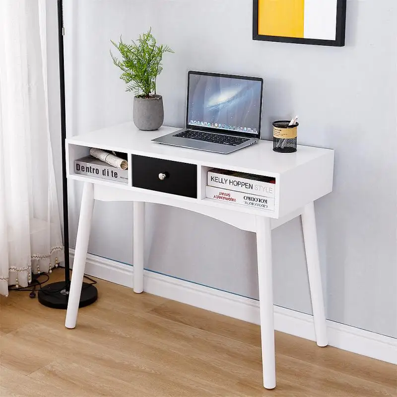 White SimpleDesk With 1 Drawer 2 Storage Niches 90*39.5*75cm Multifunctional Storage Table For Living Room Furniture HWC
White SimpleDesk With 1 Drawer 2 Storage Niches 90*39.5*75cm Multifunctional Storage Table For Living Room Furniture HWC