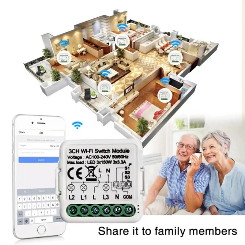 Mini DIY WiFi Smart Light Switch 3 Gang Way Module Smart Life/Tuya App Control With Alexa And Google Home 3 Way 3 Gang Switches
Mini DIY WiFi Smart Light Switch 3 Gang Way Module Smart Life/Tuya App Control With Alexa And Google Home 3 Way 3 Gang Switches