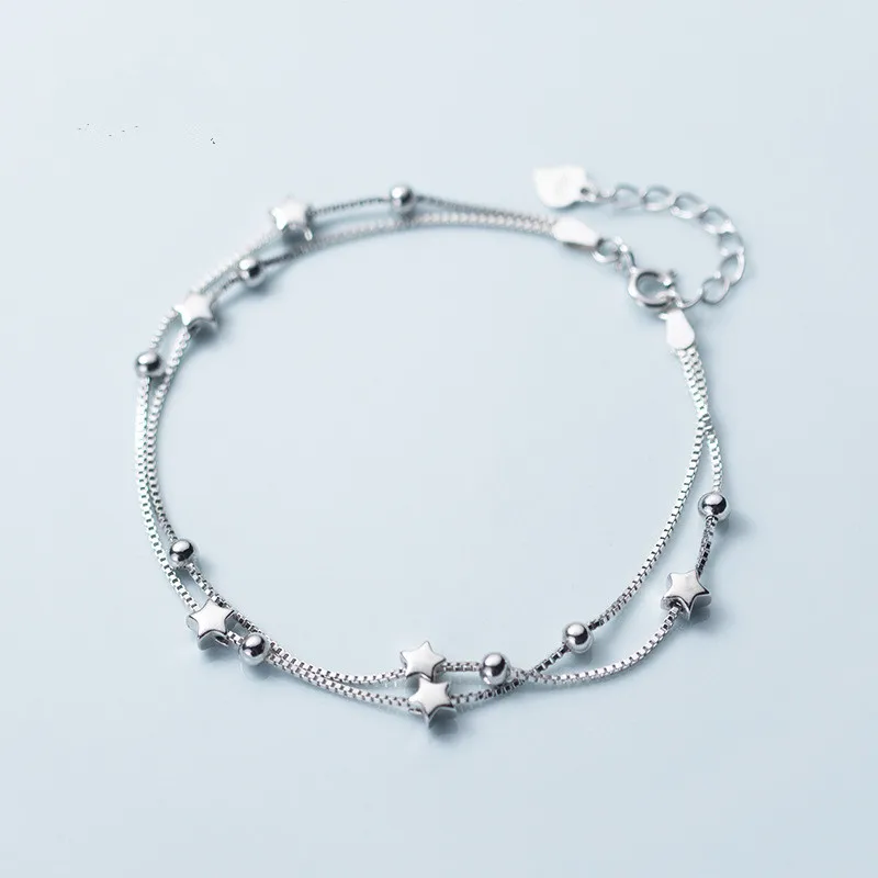 925 Sterling Silver Star Charm Bracelet&Bangle For Women Elegant Party Link Chain Jewelry Pulseras sl218
925 Sterling Silver Star Charm Bracelet&Bangle For Women Elegant Party Link Chain Jewelry Pulseras sl218