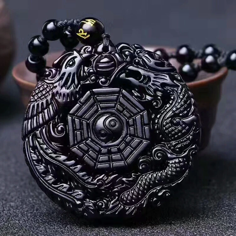 Fashion Black Obsidian Carving Pendant Trendy Jewellery Yin Yang Wolf Dragon Necklace Lucky Charms Angel Pendants Jewelry Boho
Fashion Black Obsidian Carving Pendant Trendy Jewellery Yin Yang Wolf Dragon Necklace Lucky Charms Angel Pendants Jewelry Boho