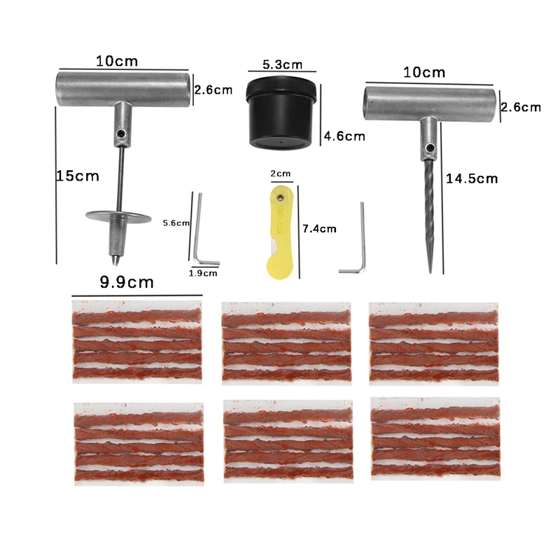 Car Tire Repair Kit Car Van Motorcycle Bike Tire Repair Tools Emergency Heavy Duty Tubeless Tire Puncture Repair Kit
Car Tire Repair Kit Car Van Motorcycle Bike Tire Repair Tools Emergency Heavy Duty Tubeless Tire Puncture Repair Kit