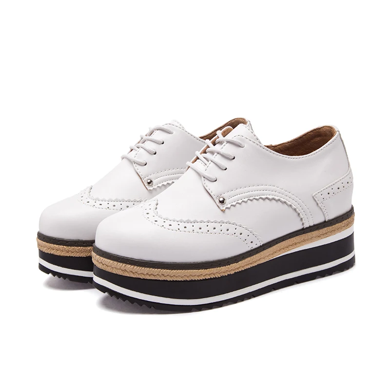 Oxford Flat Platform Spring Pu Leather Shoes Flats Brogues Vintage Lace Up Round Toe Loafers Casual Shoes Woman
Oxford Flat Platform Spring Pu Leather Shoes Flats Brogues Vintage Lace Up Round Toe Loafers Casual Shoes Woman