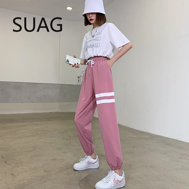 Motion Pants Women New Spring Autumn 2021 Korean Version Loose Harem Pants Elastic Waist Casual Ladies' Trousers
Motion Pants Women New Spring Autumn 2021 Korean Version Loose Harem Pants Elastic Waist Casual Ladies' Trousers