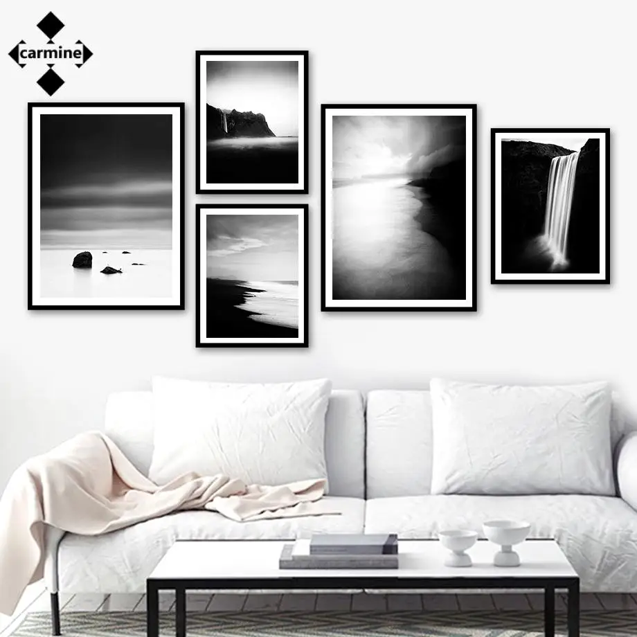 Black and White Landscape Wall Art Canvas Painting Mountain Waterfall Scenery Print Picture Sea Beach Poster and Print for Decor
Black and White Landscape Wall Art Canvas Painting Mountain Waterfall Scenery Print Picture Sea Beach Poster and Print for Decor
