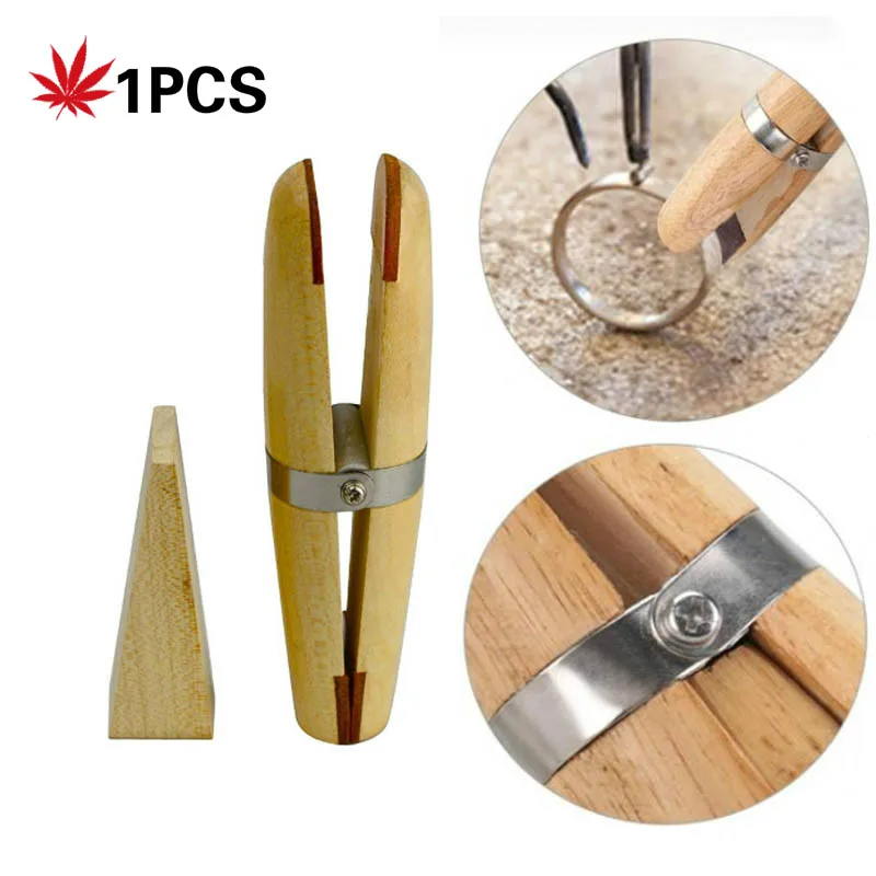 NEW Jewellers Double Ended Wooden Ring Clamp With Thick Leather Lined Jaws Wedge Wooden Ring Clamp Leather Padding Jewelry Tools
NEW Jewellers Double Ended Wooden Ring Clamp With Thick Leather Lined Jaws Wedge Wooden Ring Clamp Leather Padding Jewelry Tools