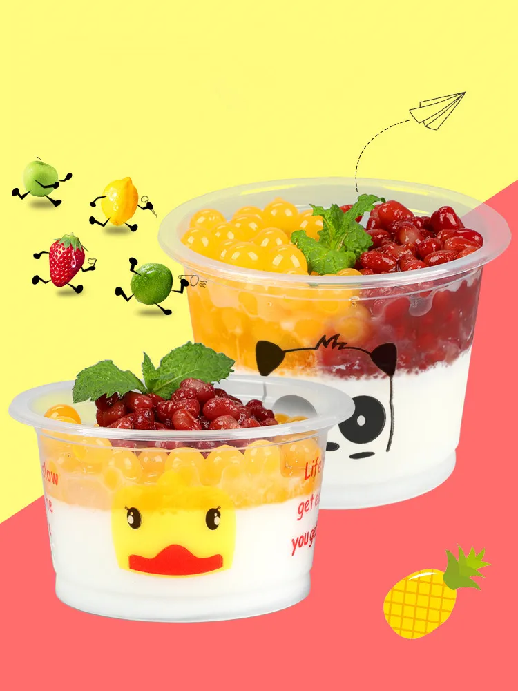 50pcs 250ml transparent disposable cartoon plastic cups birthday party favors dessert cup ice cream pudding yogurt cup with lid 
50pcs 250ml transparent disposable cartoon plastic cups birthday party favors dessert cup ice cream pudding yogurt cup with lid