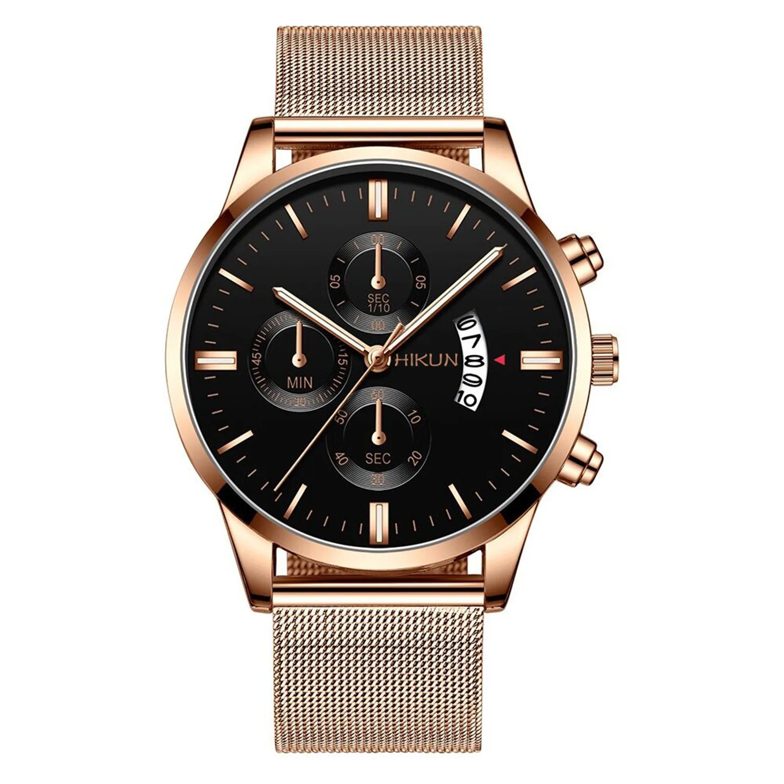 Men Watch Men's Fake Three-eye Strap Calendar Watch Sleek Minimalist Fashion With Mesh Band Dial Men's Quartz Watch Gift Watch
Men Watch Men's Fake Three-eye Strap Calendar Watch Sleek Minimalist Fashion With Mesh Band Dial Men's Quartz Watch Gift Watch