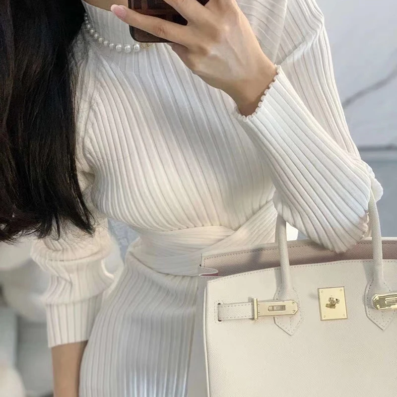 GALCAUR Slim Elegant Dress For Women Stand Collar Long Sleeve Sexy Cross Backless Black High Waist Dresses Female 2020 Fashion
GALCAUR Slim Elegant Dress For Women Stand Collar Long Sleeve Sexy Cross Backless Black High Waist Dresses Female 2020 Fashion